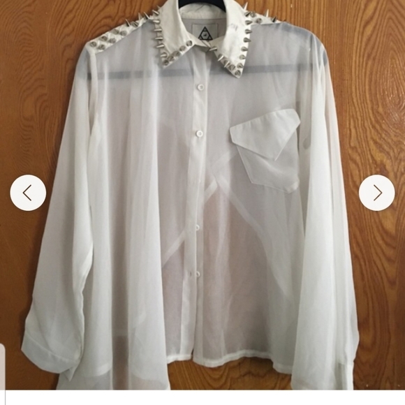 Unif sheer spiked shirt - Picture 2 of 7